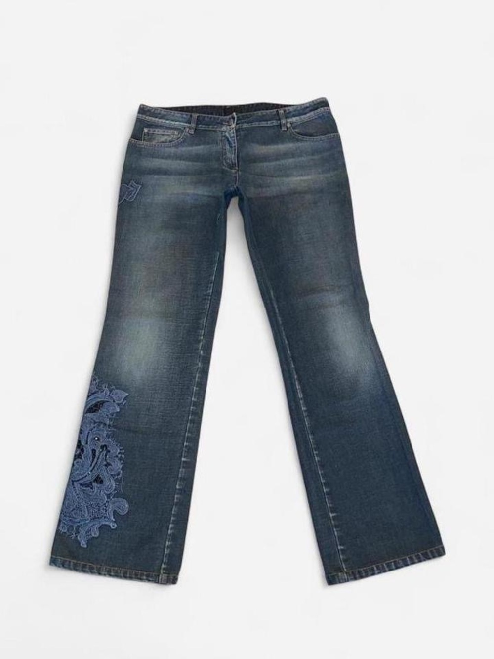 Fendi Vintage Logo Embroidered Jeans